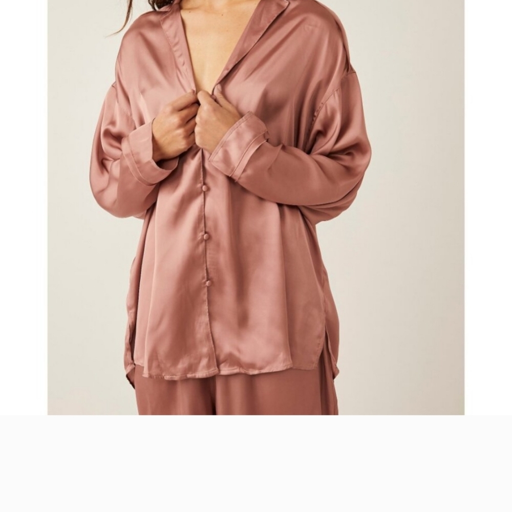 $50 Start Free people dreamy days pajama set rose color size small NWT - Picture 3 of 11
